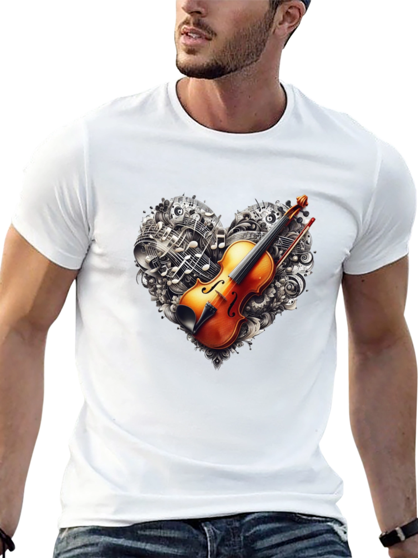 Violin Music Heart T-Shirt