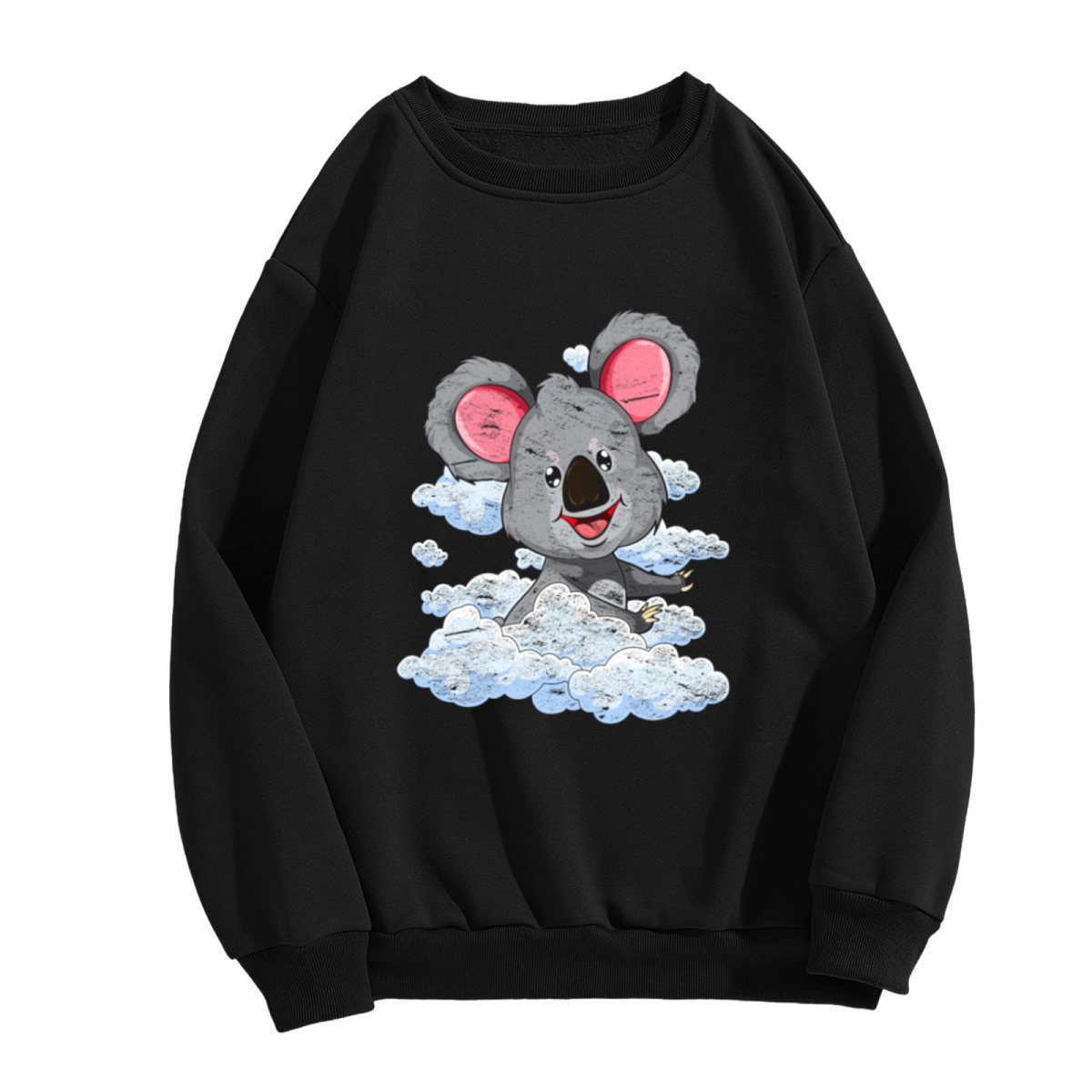 Cute Koala on Clouds Crewneck Sweatshirt - Kawaii Animal Art Pastel Pullover