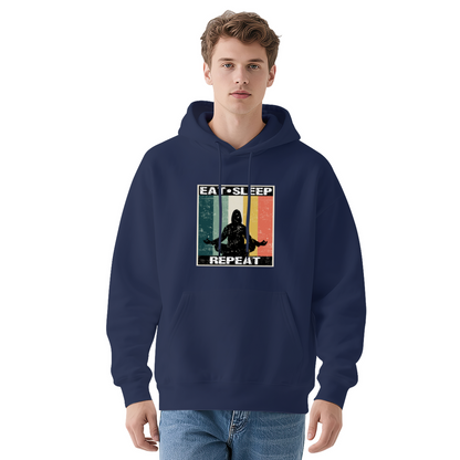Eat Sleep Repeat Meditate Vintage Hoodie