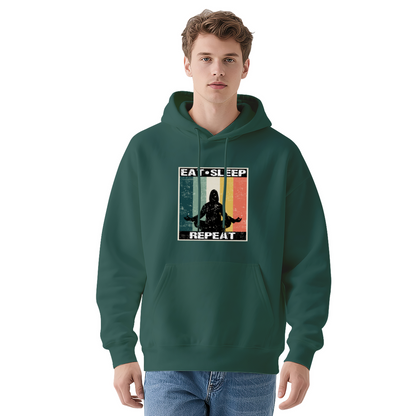 Eat Sleep Repeat Meditate Vintage Hoodie