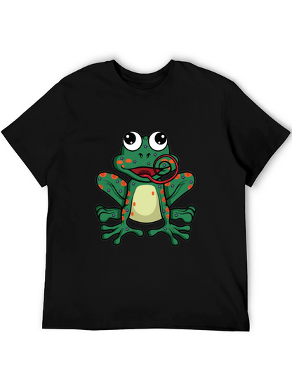 Funny Frog Tongue Out Graphic T-Shirt