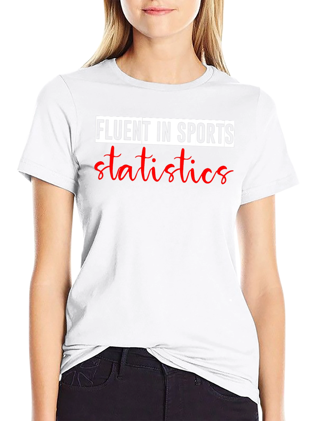 Fluent In Sports Statistics Graphic T-Shirt