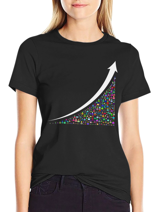 Growth Arrow Tee - Crowd Source Design - Black Cotton Shirt