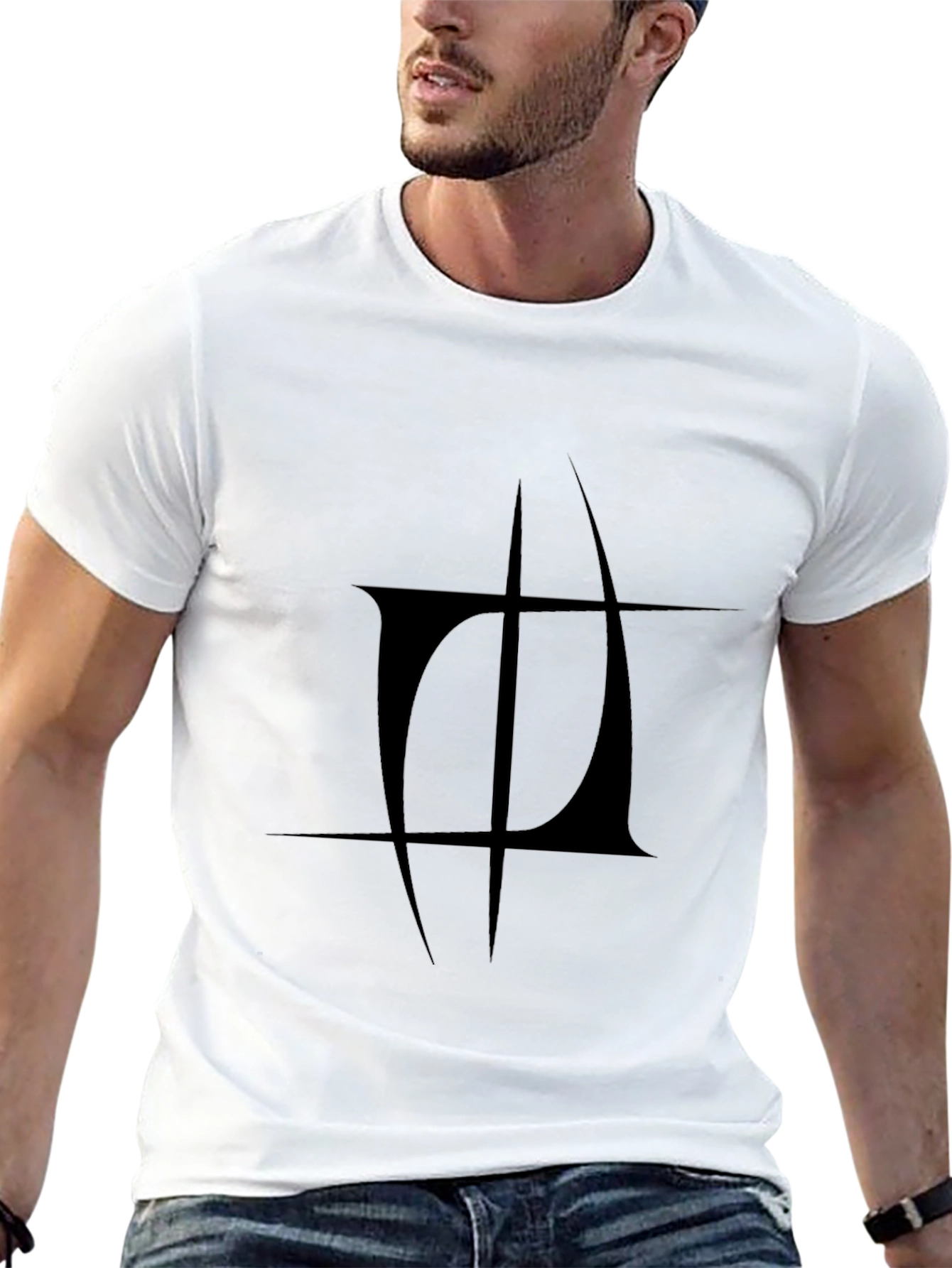 Abstract Graphic Black T-Shirt - Modern Design