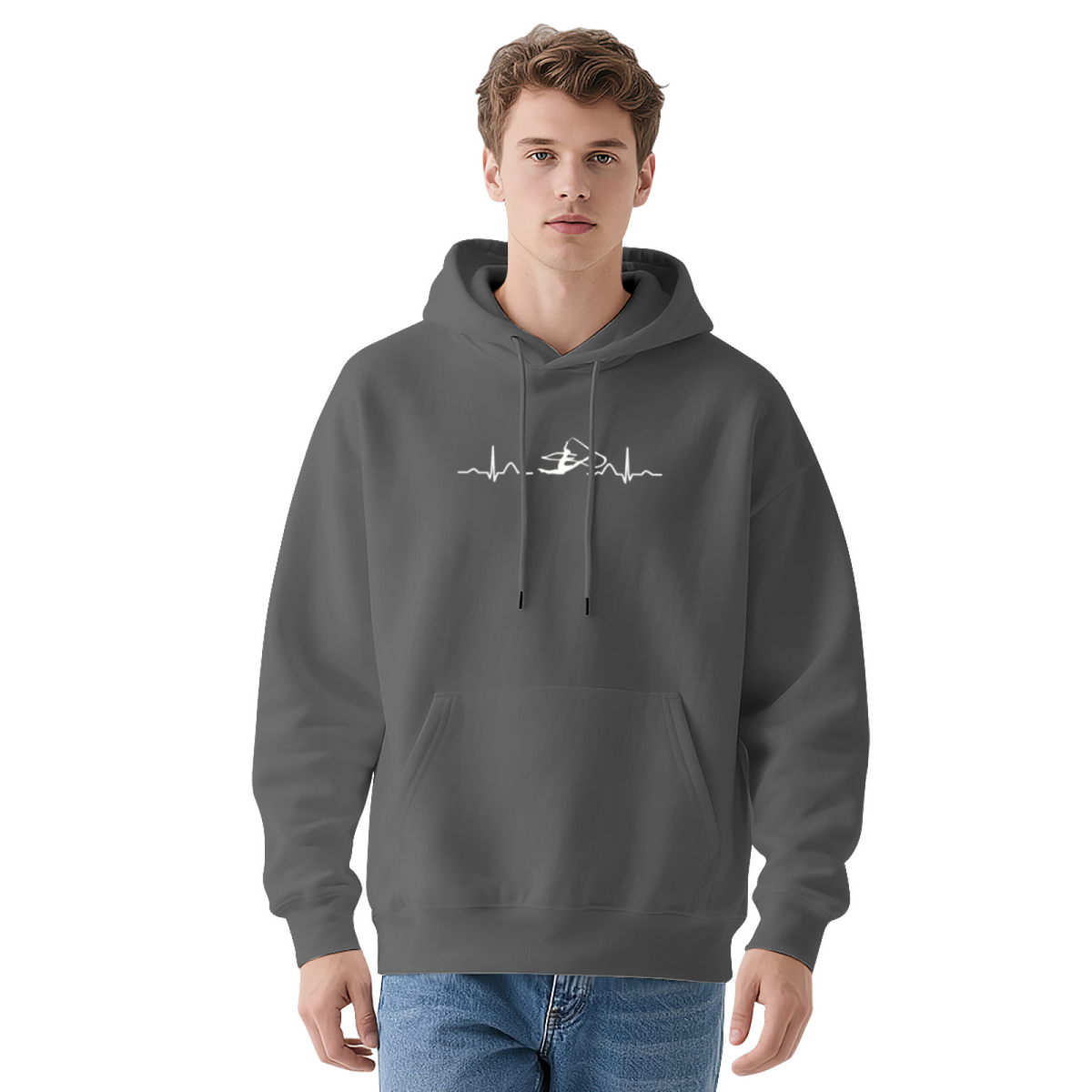 Nautical Cutlass Heartbeat Navy Pullover Hoodie
