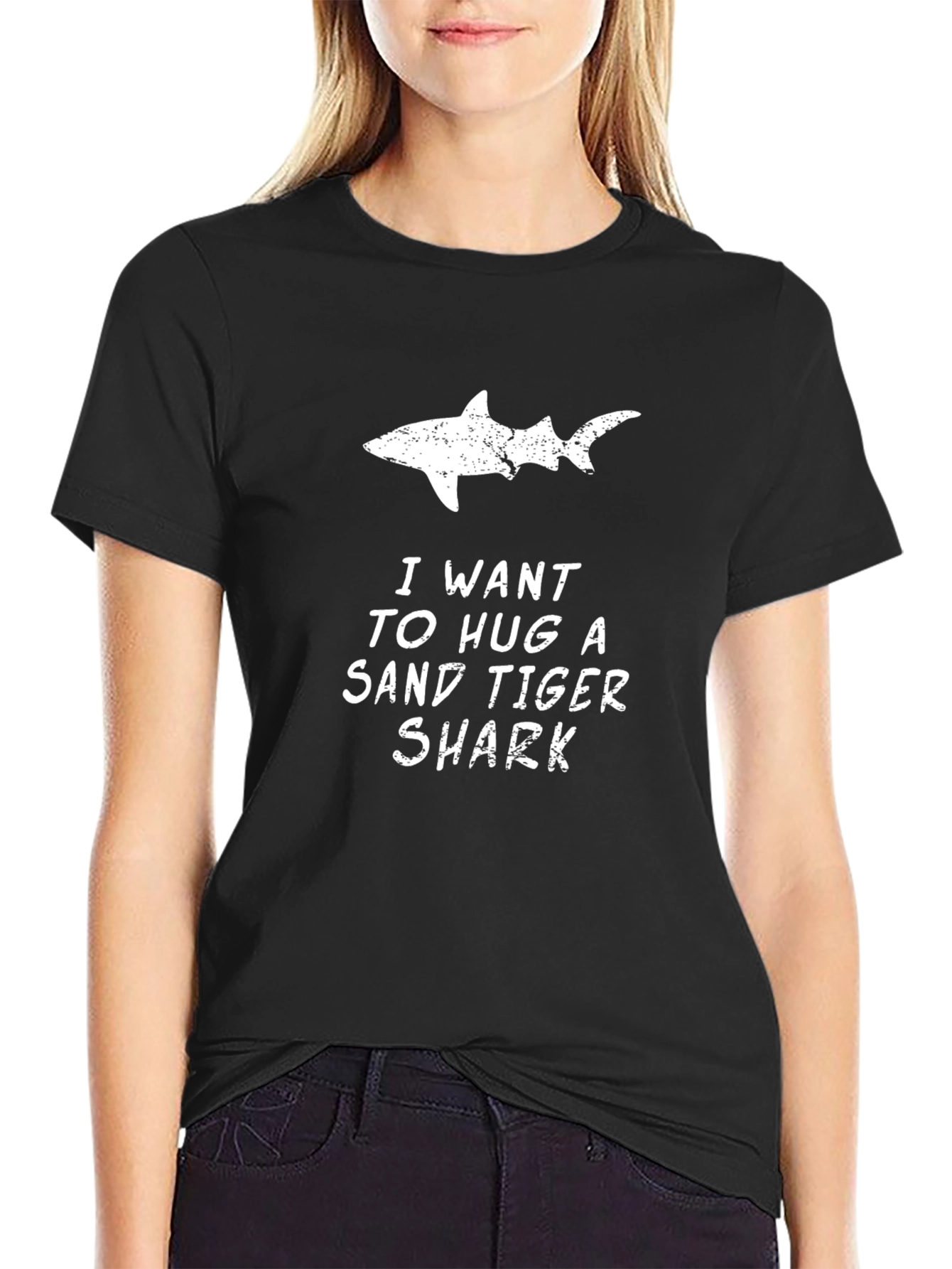 Sand Tiger Shark Lover Black Tee