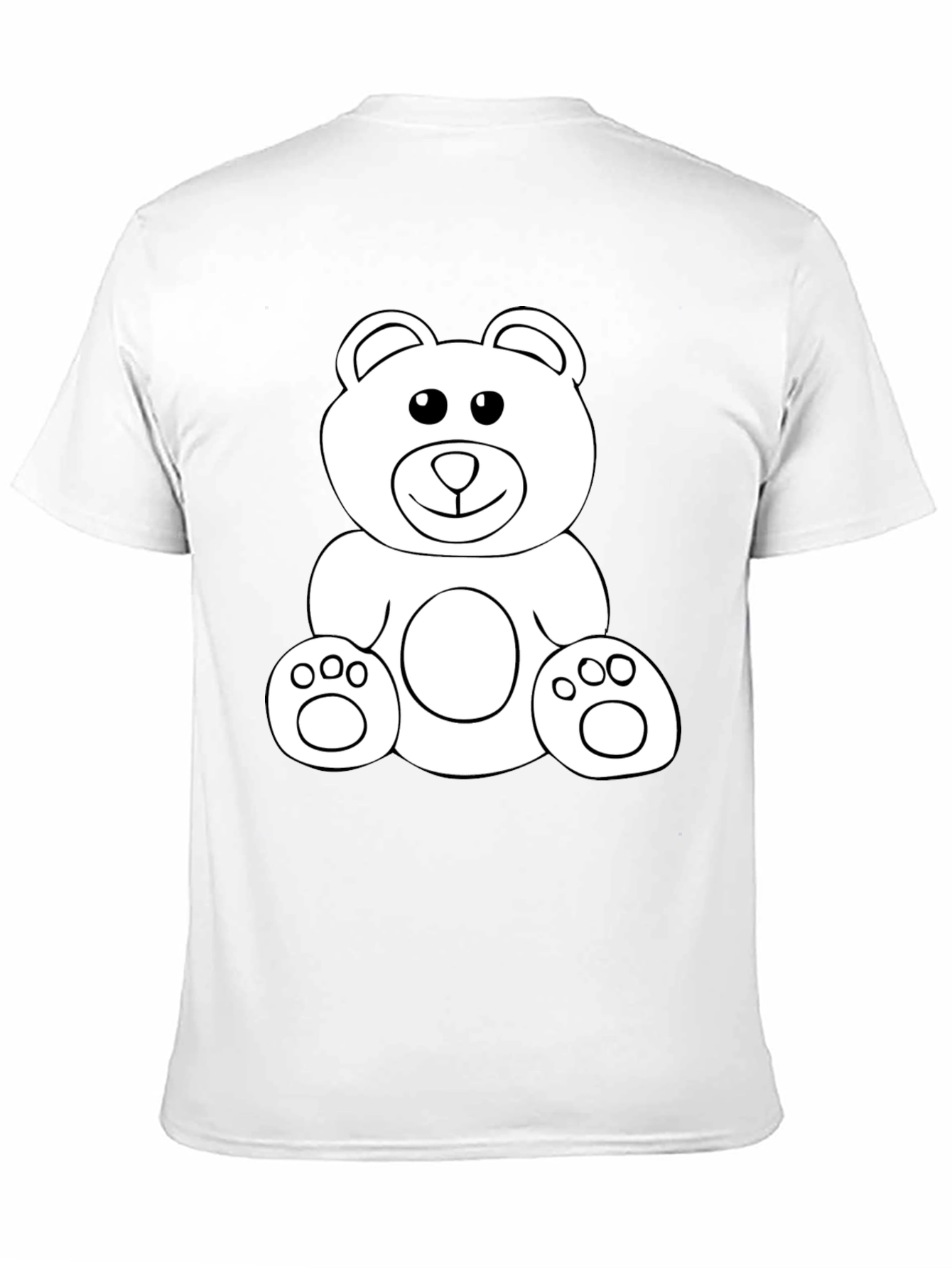 Teddy Bear Graphic Tee - Black Cotton Comfort
