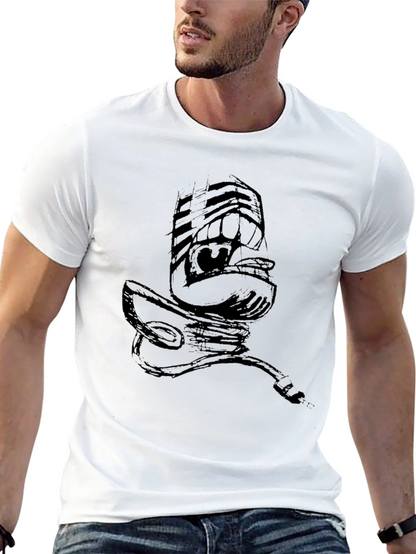 Abstract Sketch Art Black T-Shirt