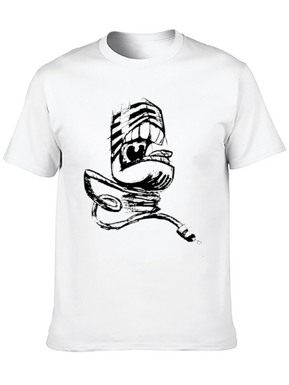 Abstract Sketch Art Black T-Shirt