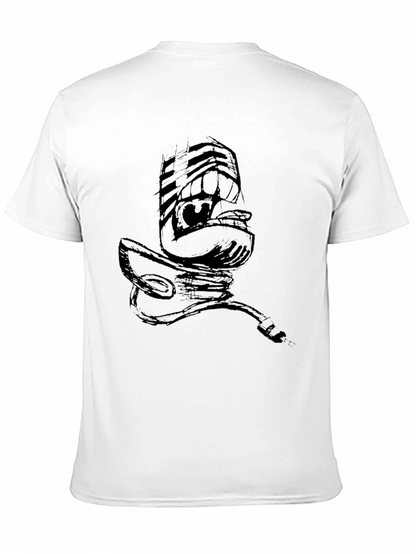 Abstract Sketch Art Black T-Shirt