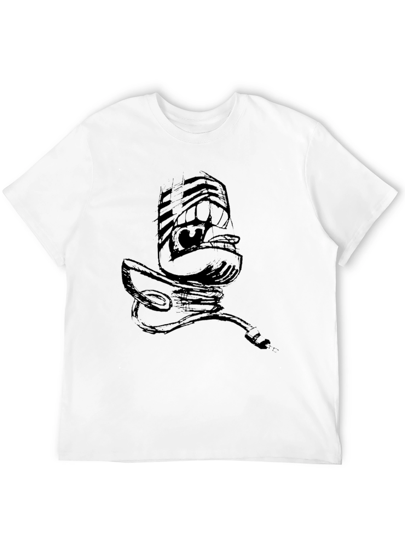Abstract Sketch Art Black T-Shirt