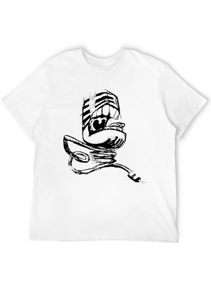 Abstract Sketch Art Black T-Shirt