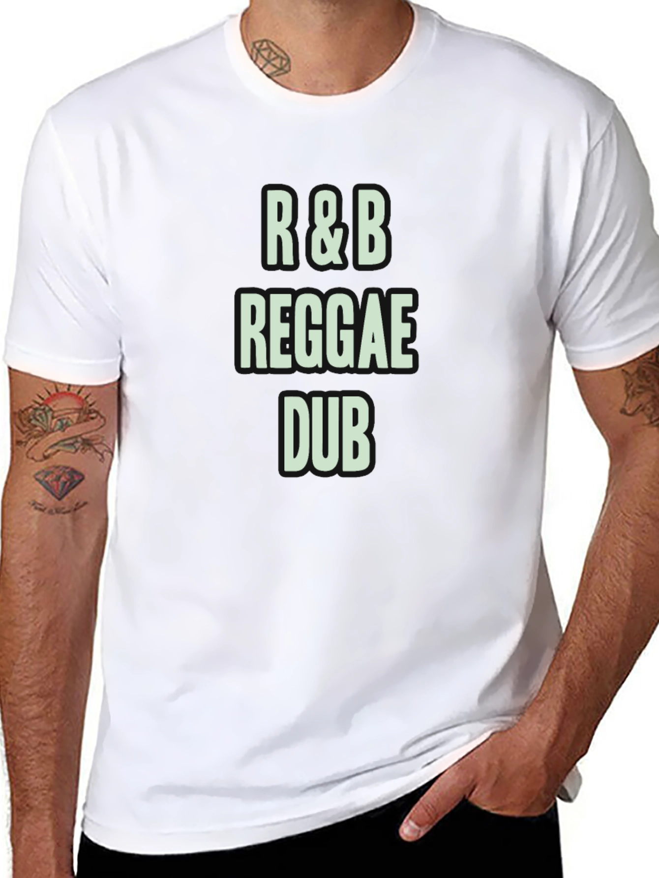 R&B Reggae Dub Black Graphic T-Shirt
