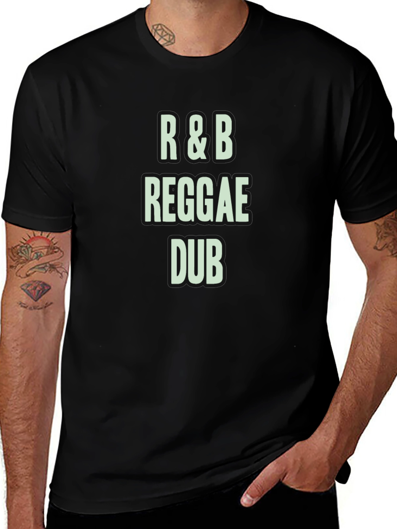 R&B Reggae Dub Black Graphic T-Shirt