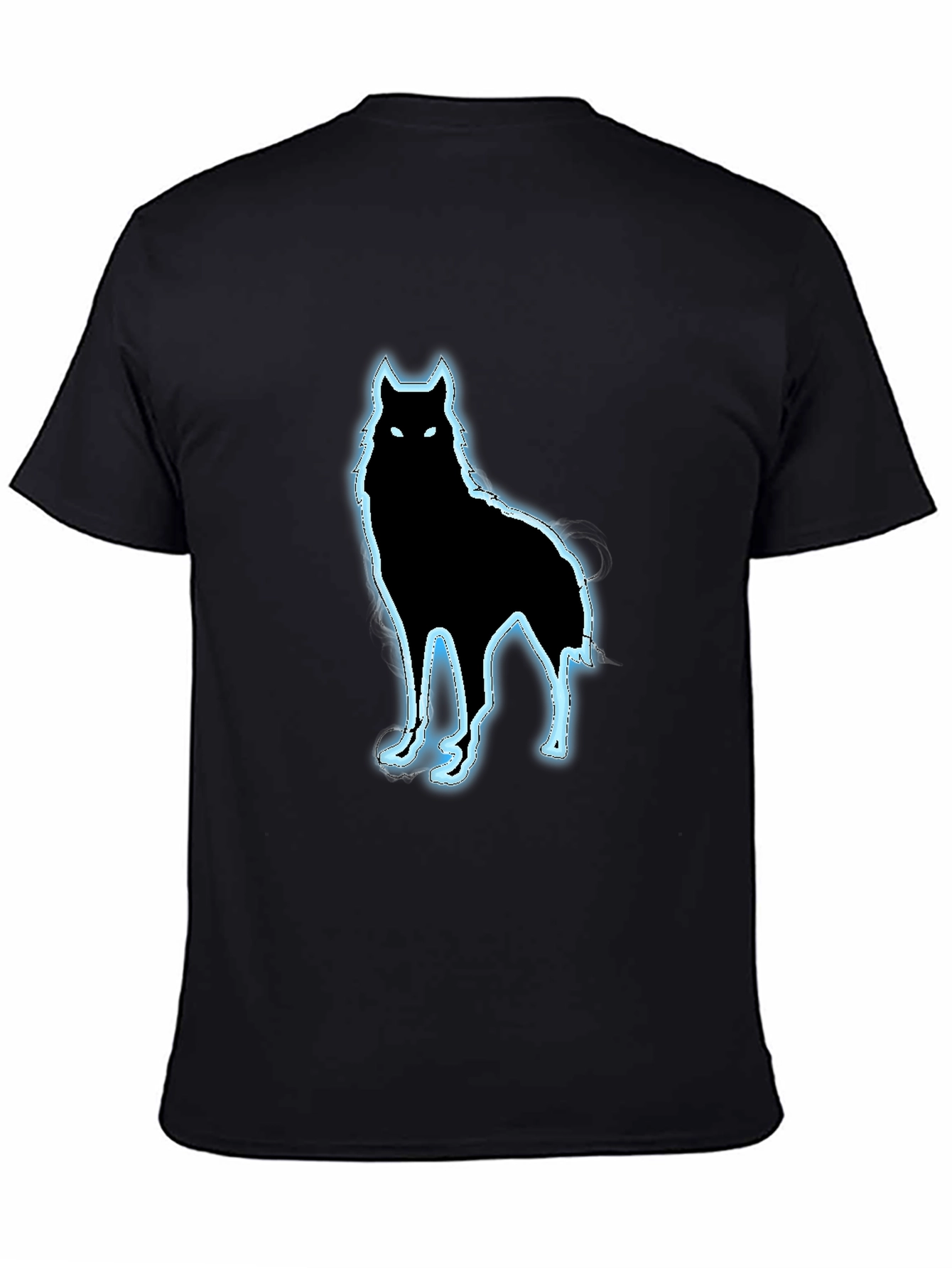 Wolf Graphic Black T-Shirt - Modern Fit
