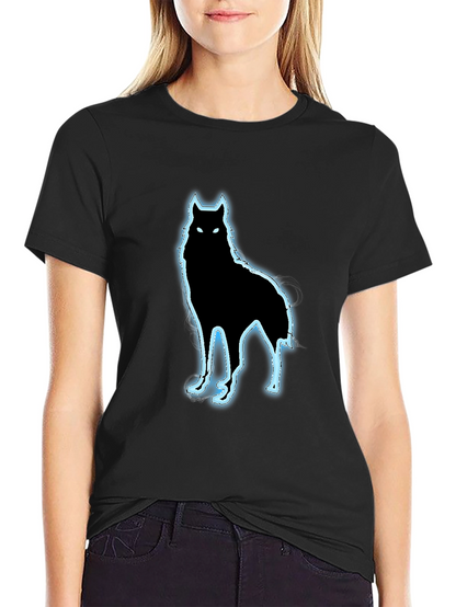 Wolf Graphic Black T-Shirt - Modern Fit