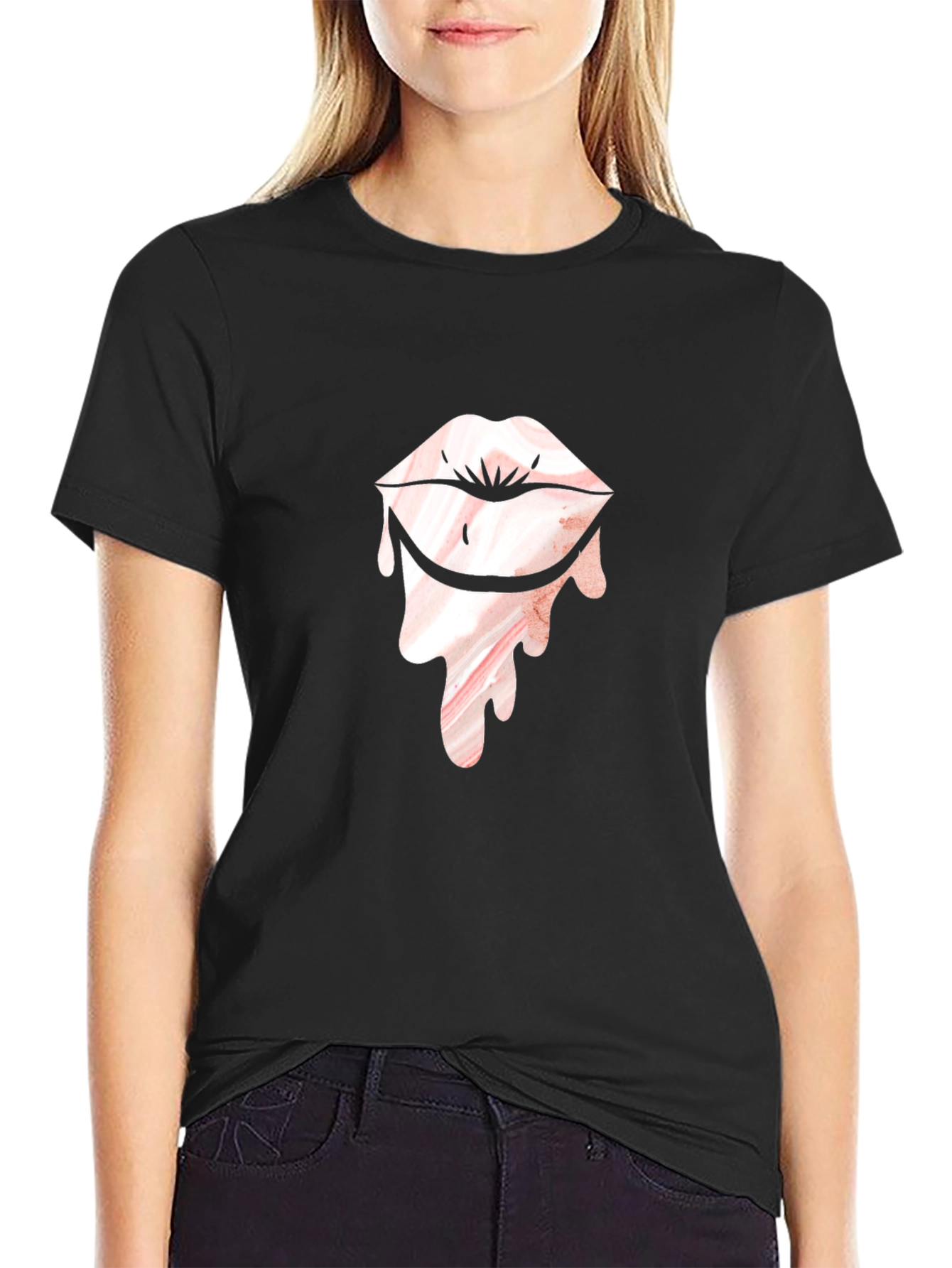 Lip Drip Graphic T-Shirt - Unique Design