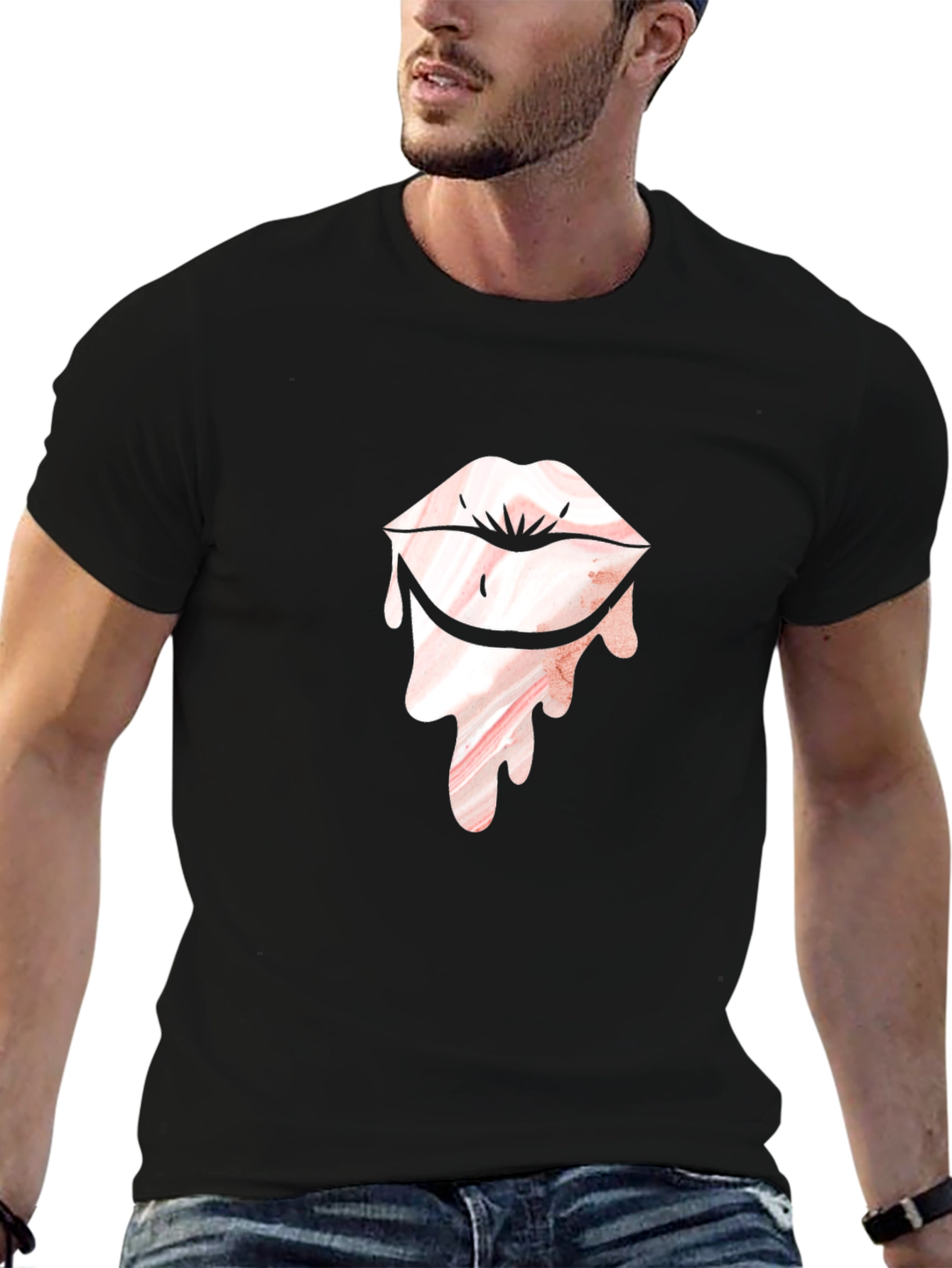 Lip Drip Graphic T-Shirt - Unique Design