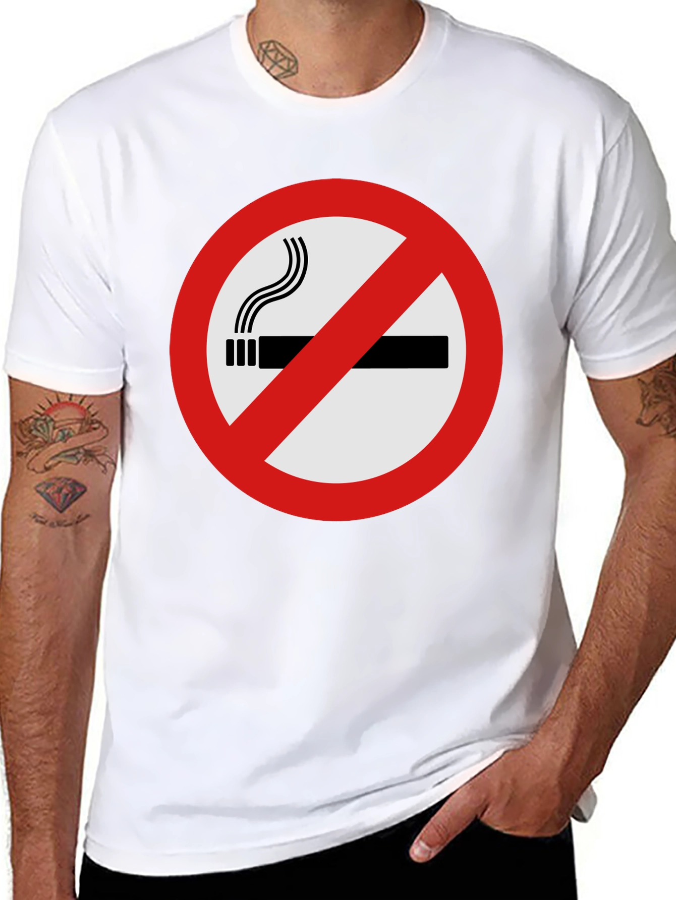 No Smoking Graphic Tee - Black T-Shirt
