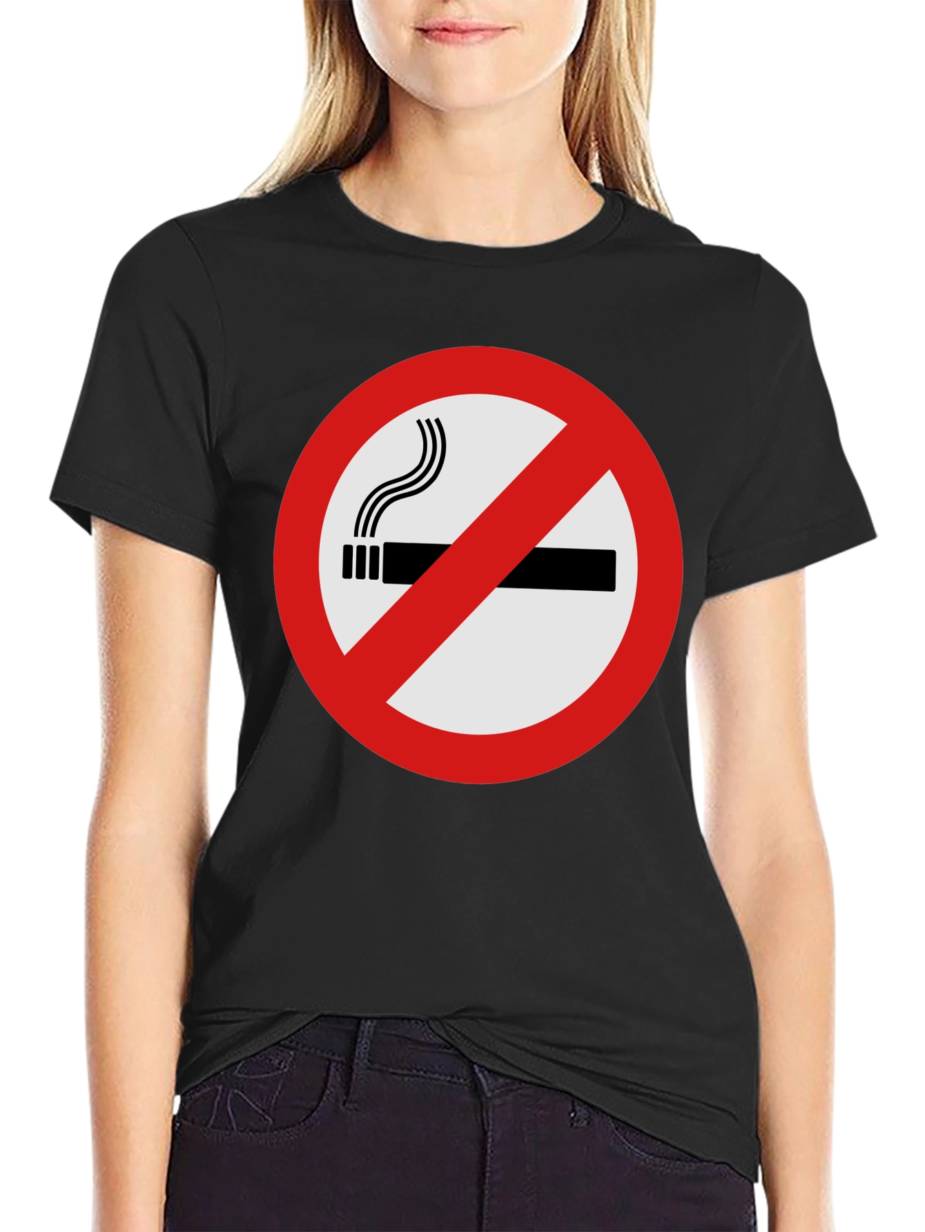 No Smoking Graphic Tee - Black T-Shirt