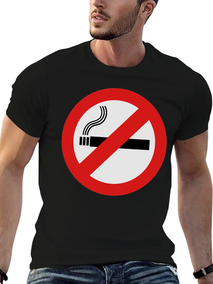 No Smoking Graphic Tee - Black T-Shirt