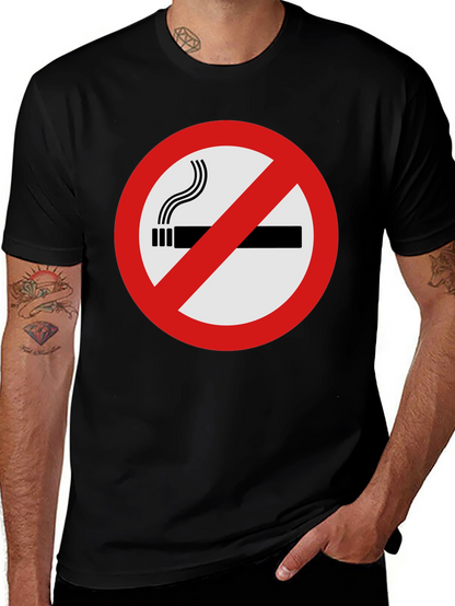 No Smoking Graphic Tee - Black T-Shirt