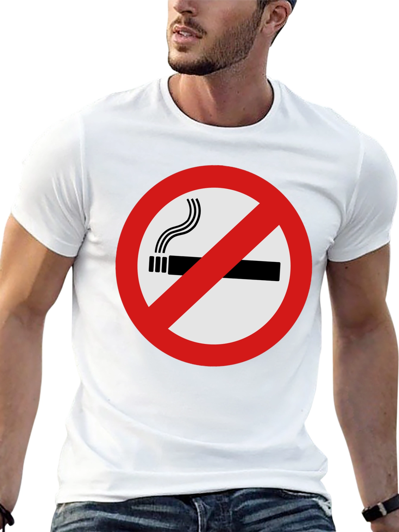 No Smoking Graphic Tee - Black T-Shirt