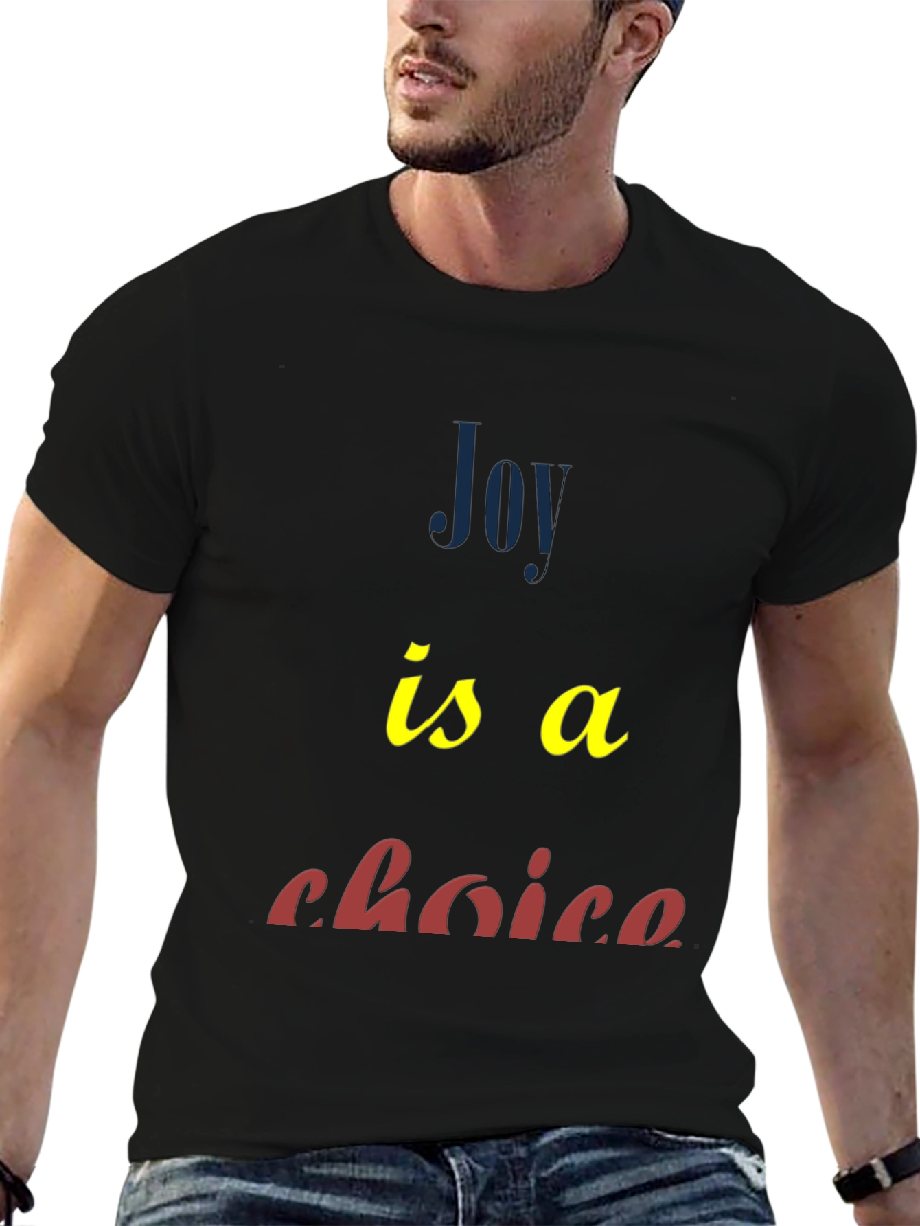 Joy Is A Choice Graphic Tee - Black