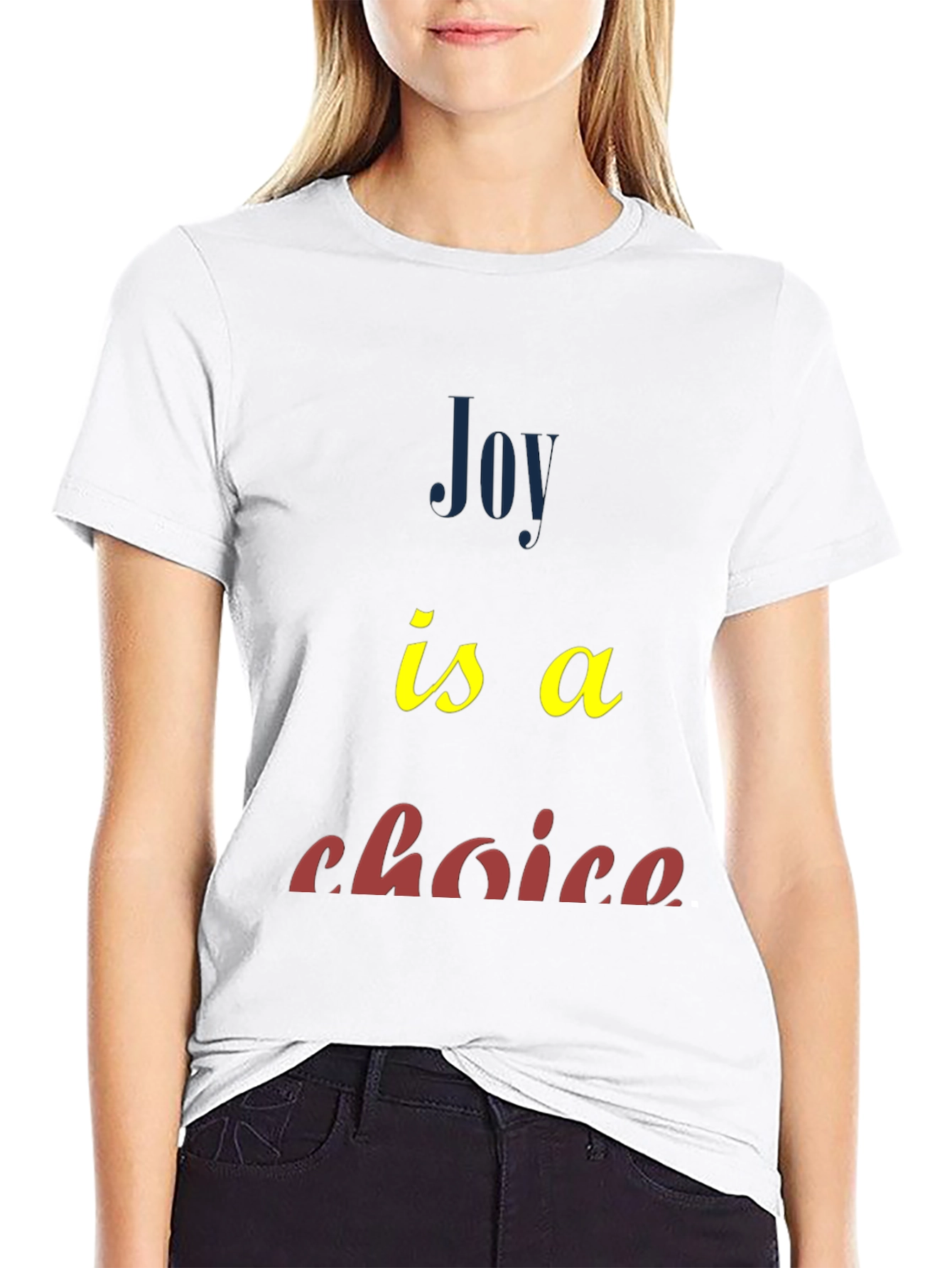 Joy Is A Choice Graphic Tee - Black