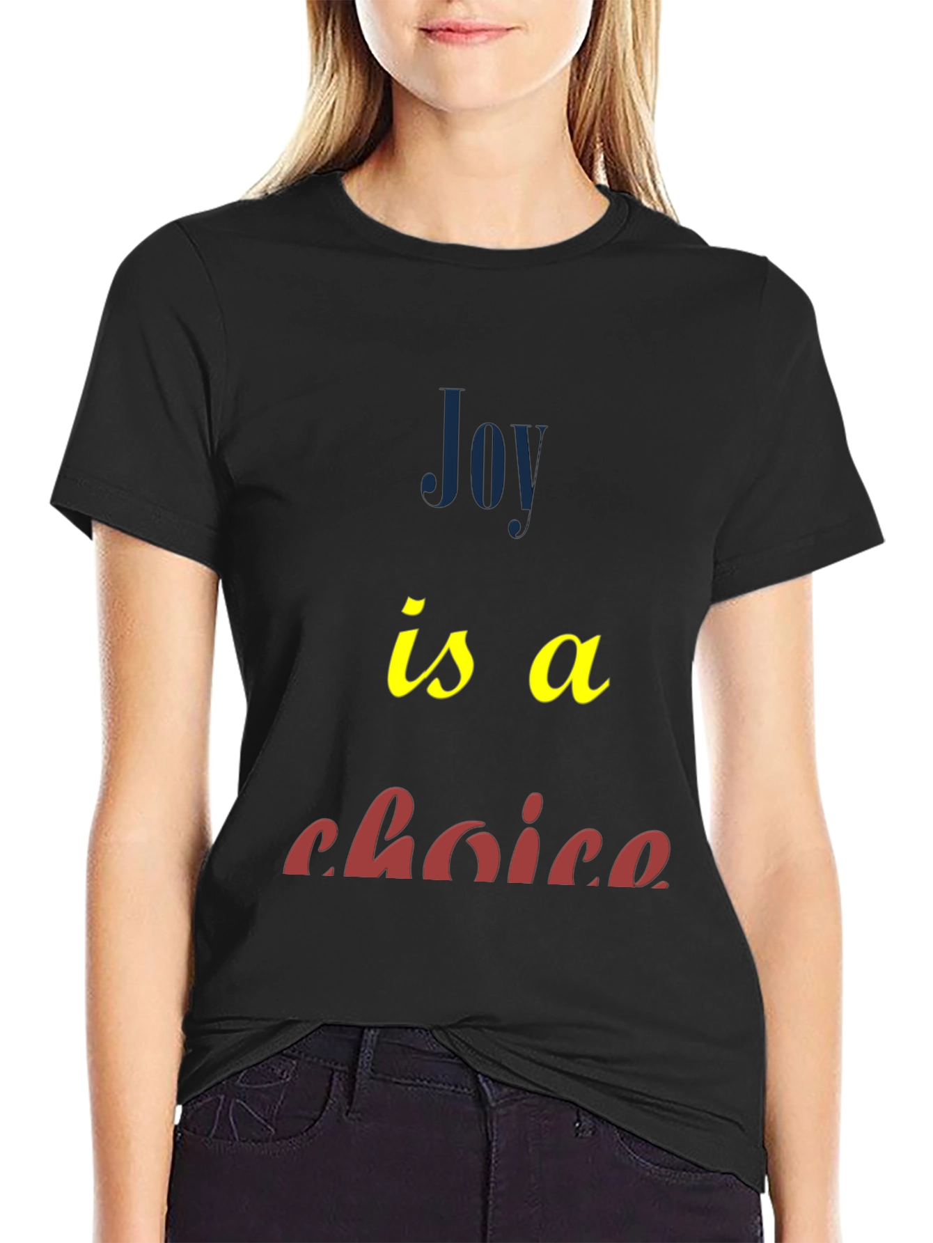 Joy Is A Choice Graphic Tee - Black