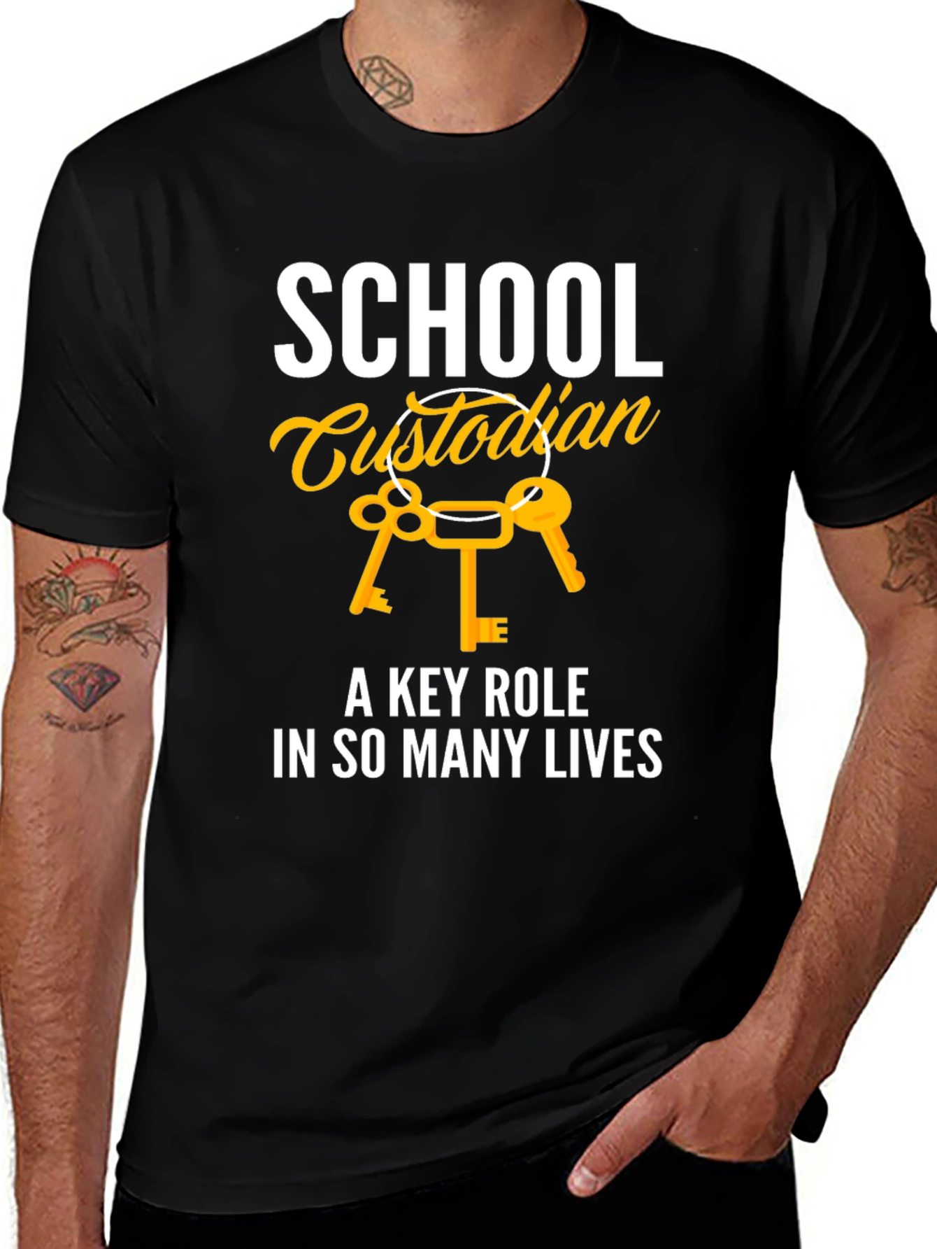 School Custodian Key Role T-Shirt