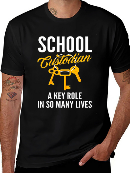 School Custodian Key Role T-Shirt