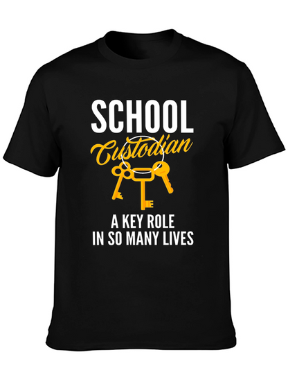 School Custodian Key Role T-Shirt