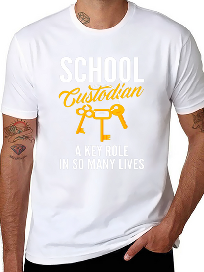 School Custodian Key Role T-Shirt
