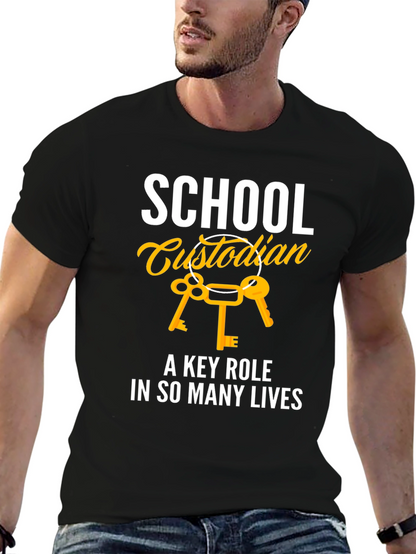 School Custodian Key Role T-Shirt
