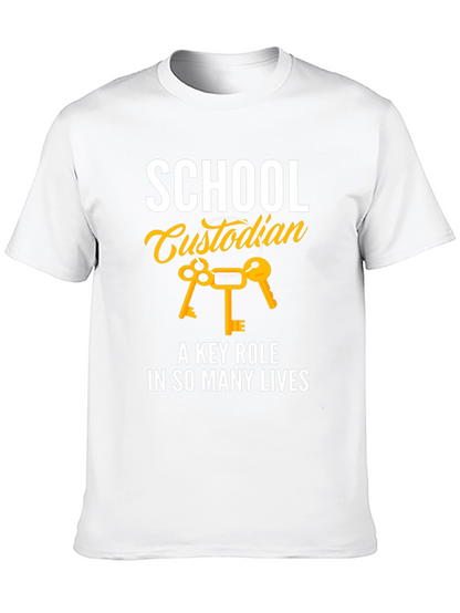 School Custodian Key Role T-Shirt