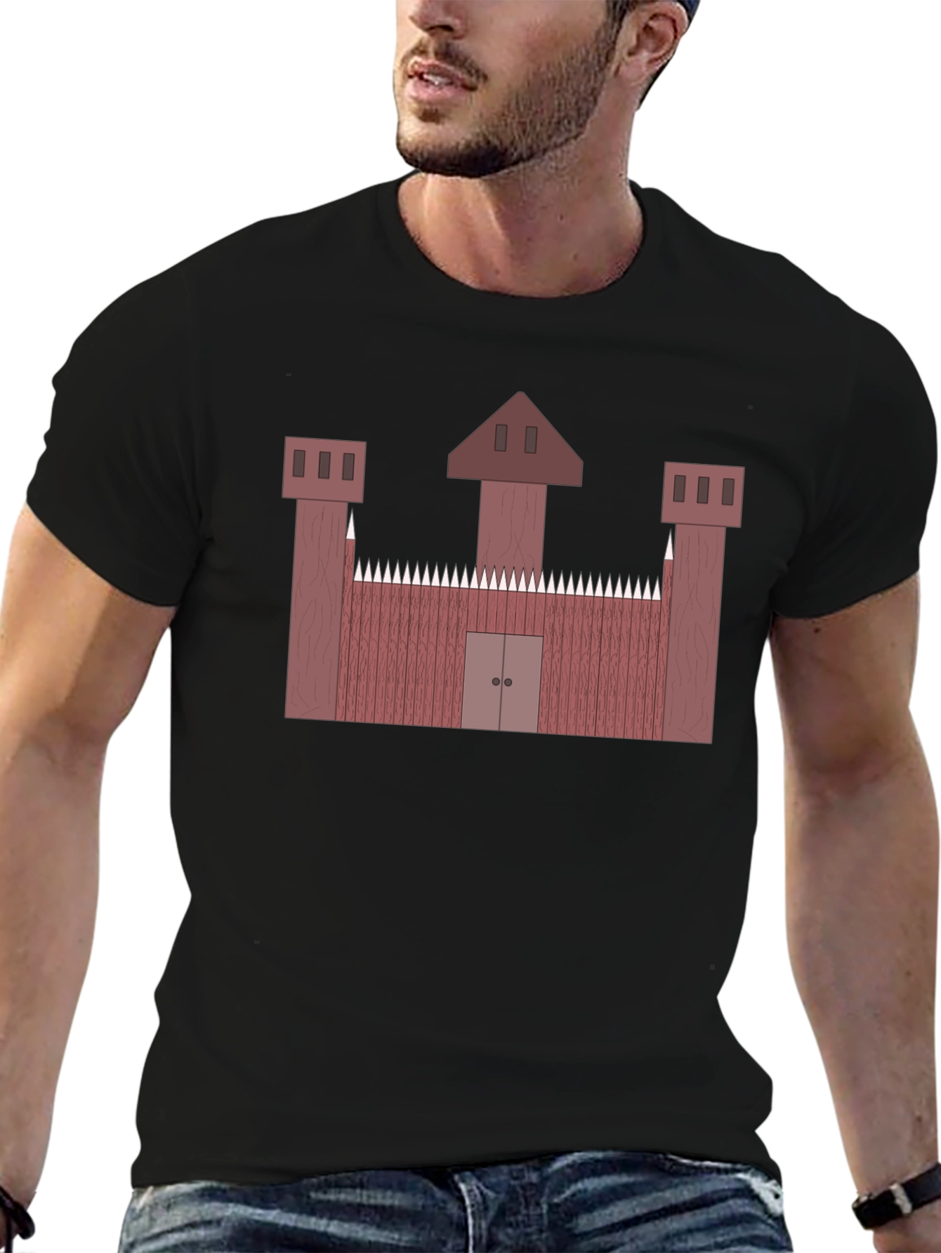 Castle Graphic Tee - Unique Medieval Design