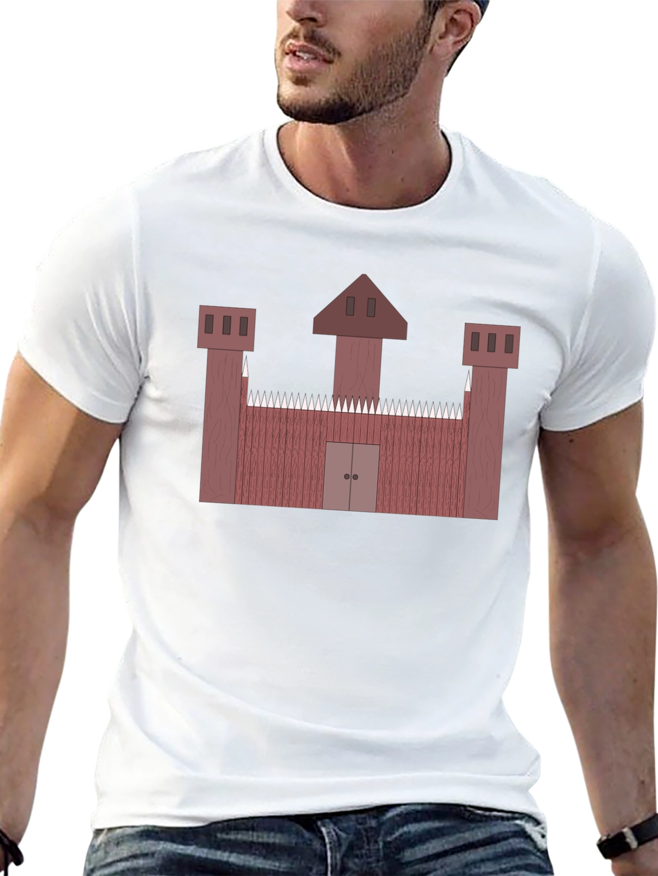 Castle Graphic Tee - Unique Medieval Design
