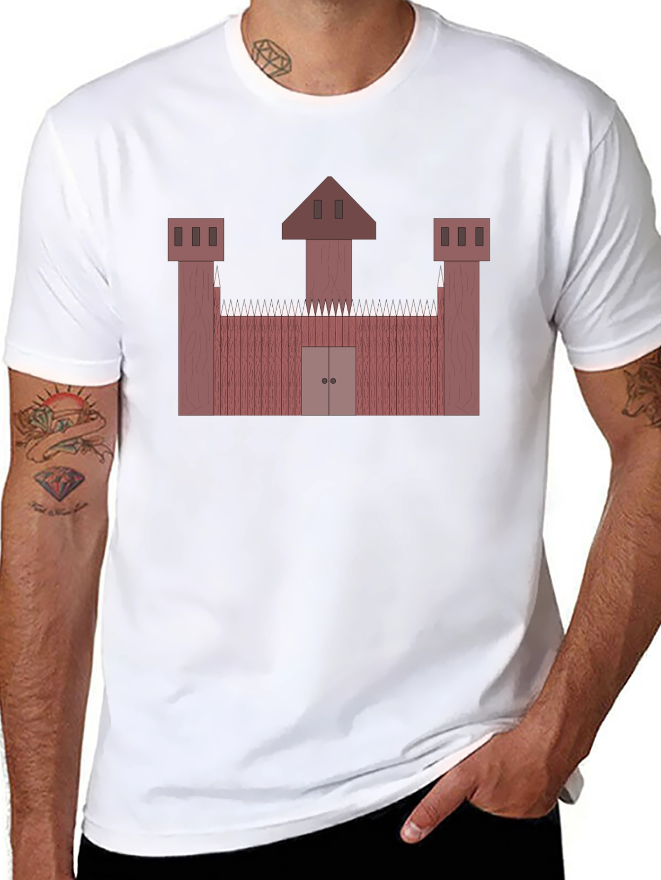Castle Graphic Tee - Unique Medieval Design