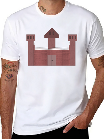 Castle Graphic Tee - Unique Medieval Design