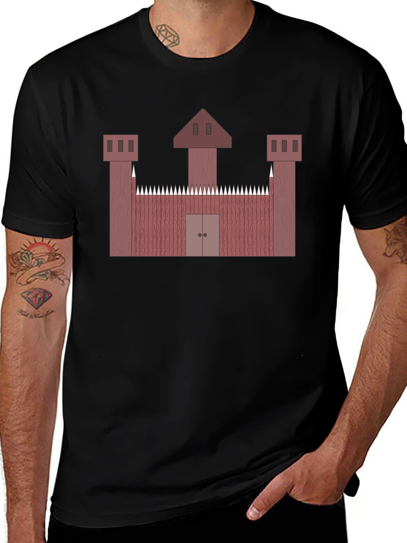Castle Graphic Tee - Unique Medieval Design
