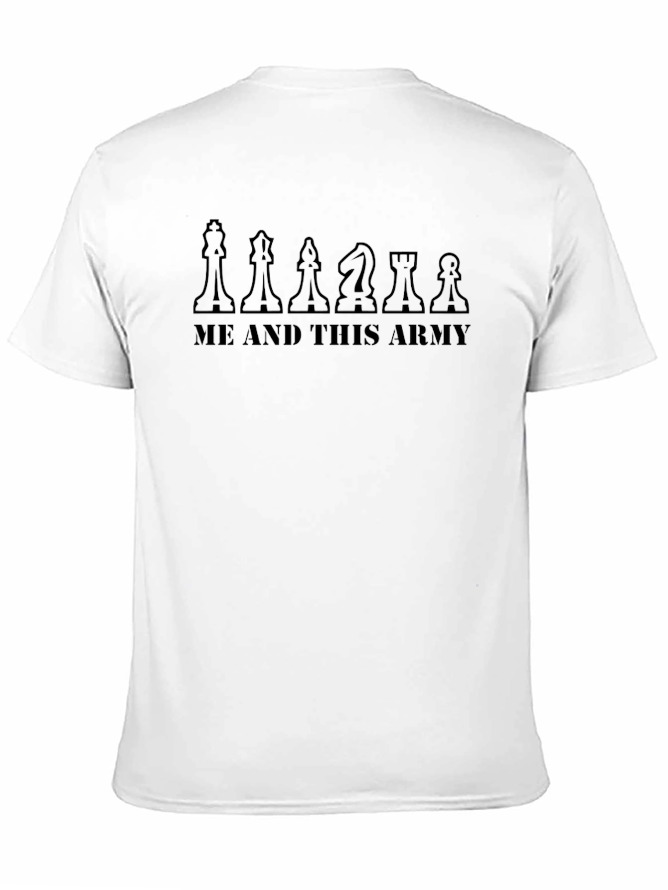 Chess Army Graphic Tee - Black Cotton T-Shirt