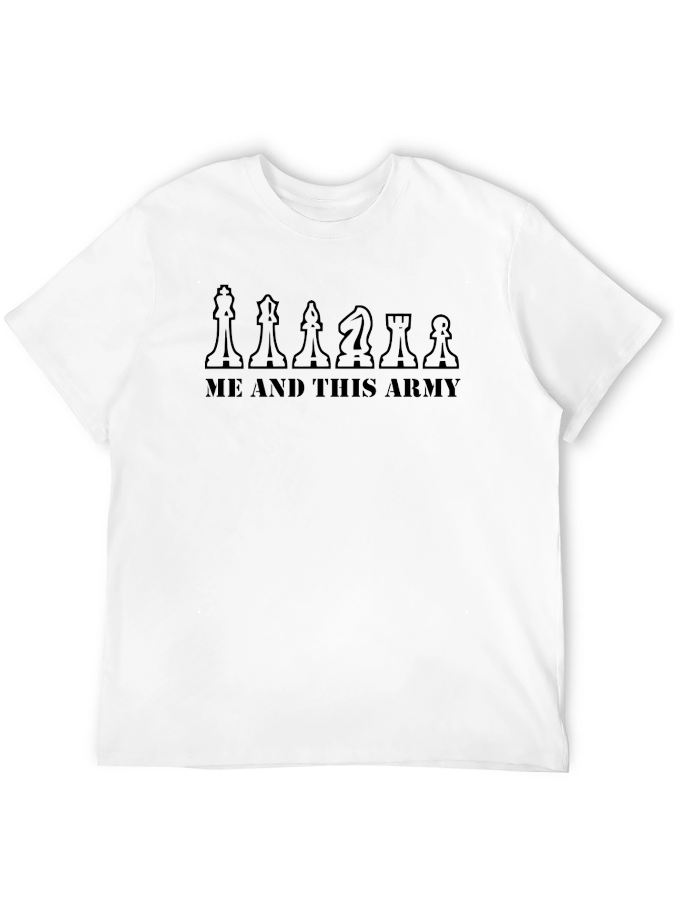 Chess Army Graphic Tee - Black Cotton T-Shirt