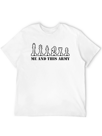 Chess Army Graphic Tee - Black Cotton T-Shirt