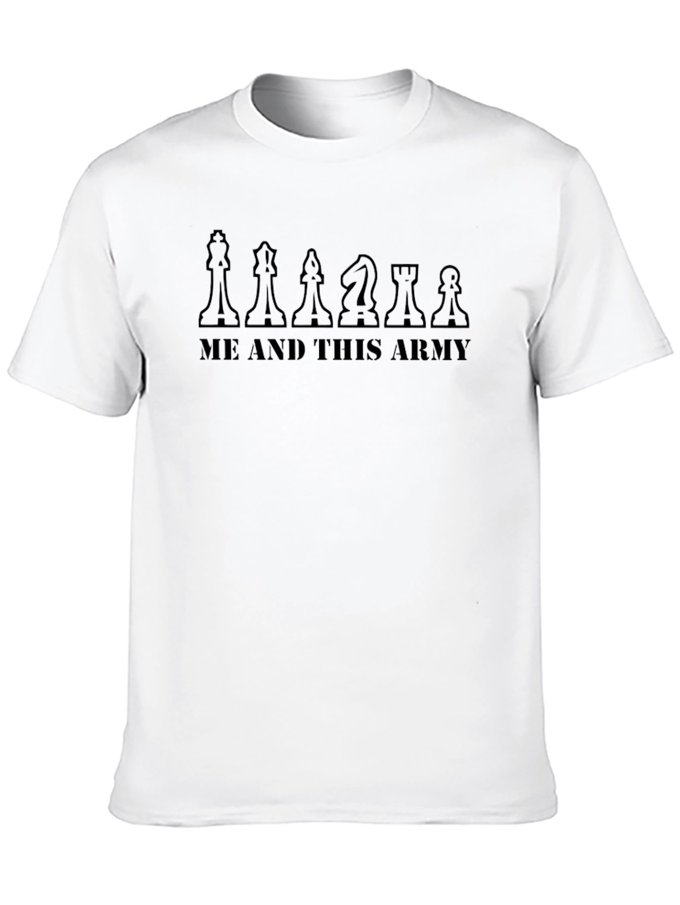 Chess Army Graphic Tee - Black Cotton T-Shirt