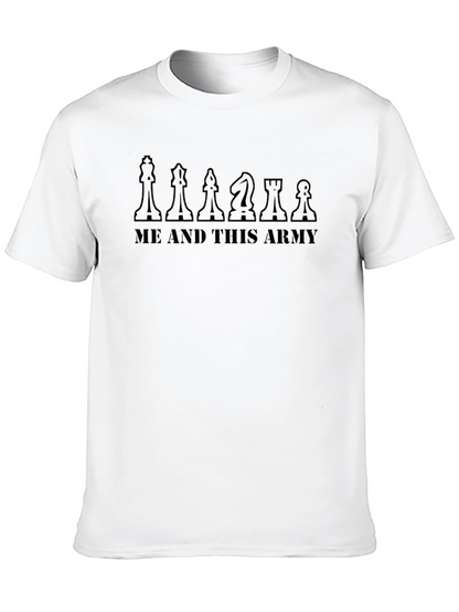Chess Army Graphic Tee - Black Cotton T-Shirt