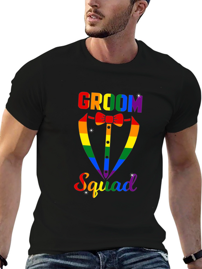 Groom Squad Rainbow Graphic Tee
