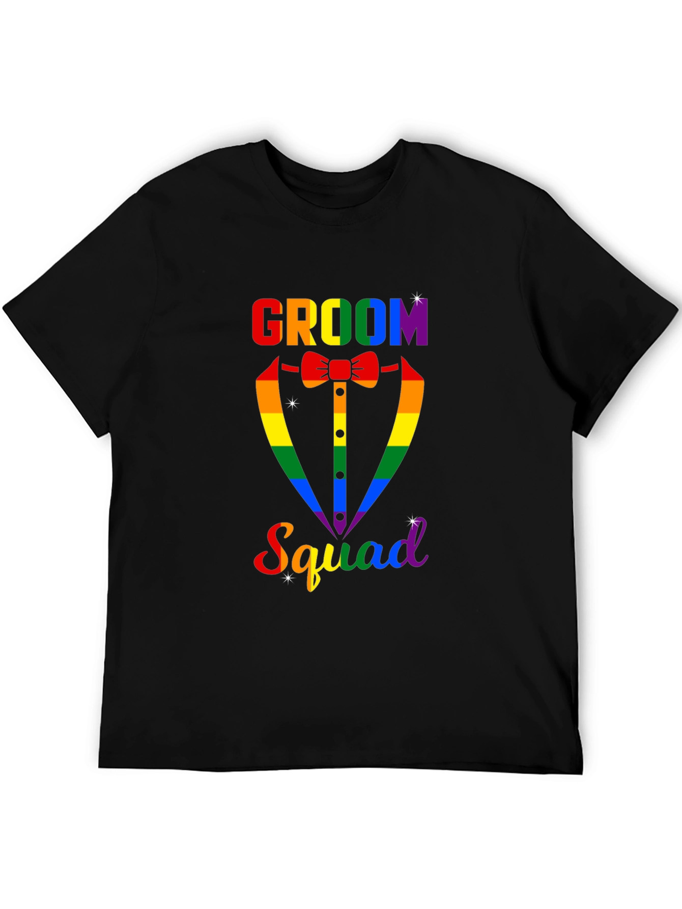 Groom Squad Rainbow Graphic Tee