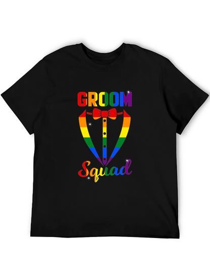 Groom Squad Rainbow Graphic Tee