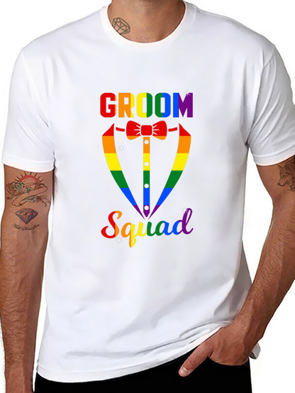 Groom Squad Rainbow Graphic Tee